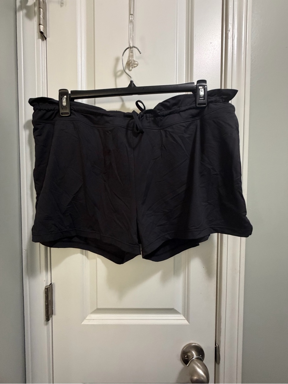 Athleta Black Women's Athletic Drawstring Swim Shorts
